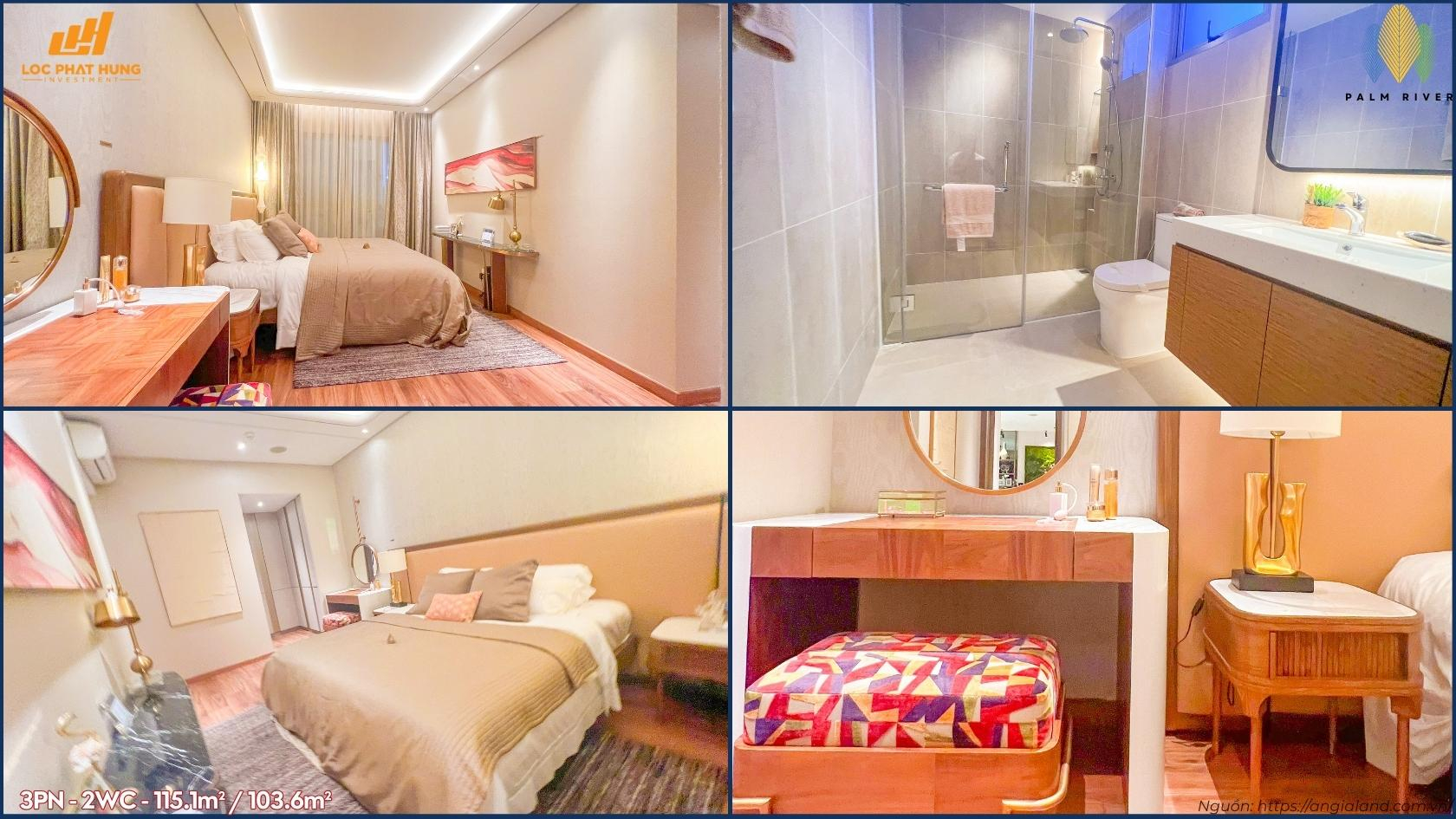 Căn Hộ Mẫu 3PN - 2WC Palm River 