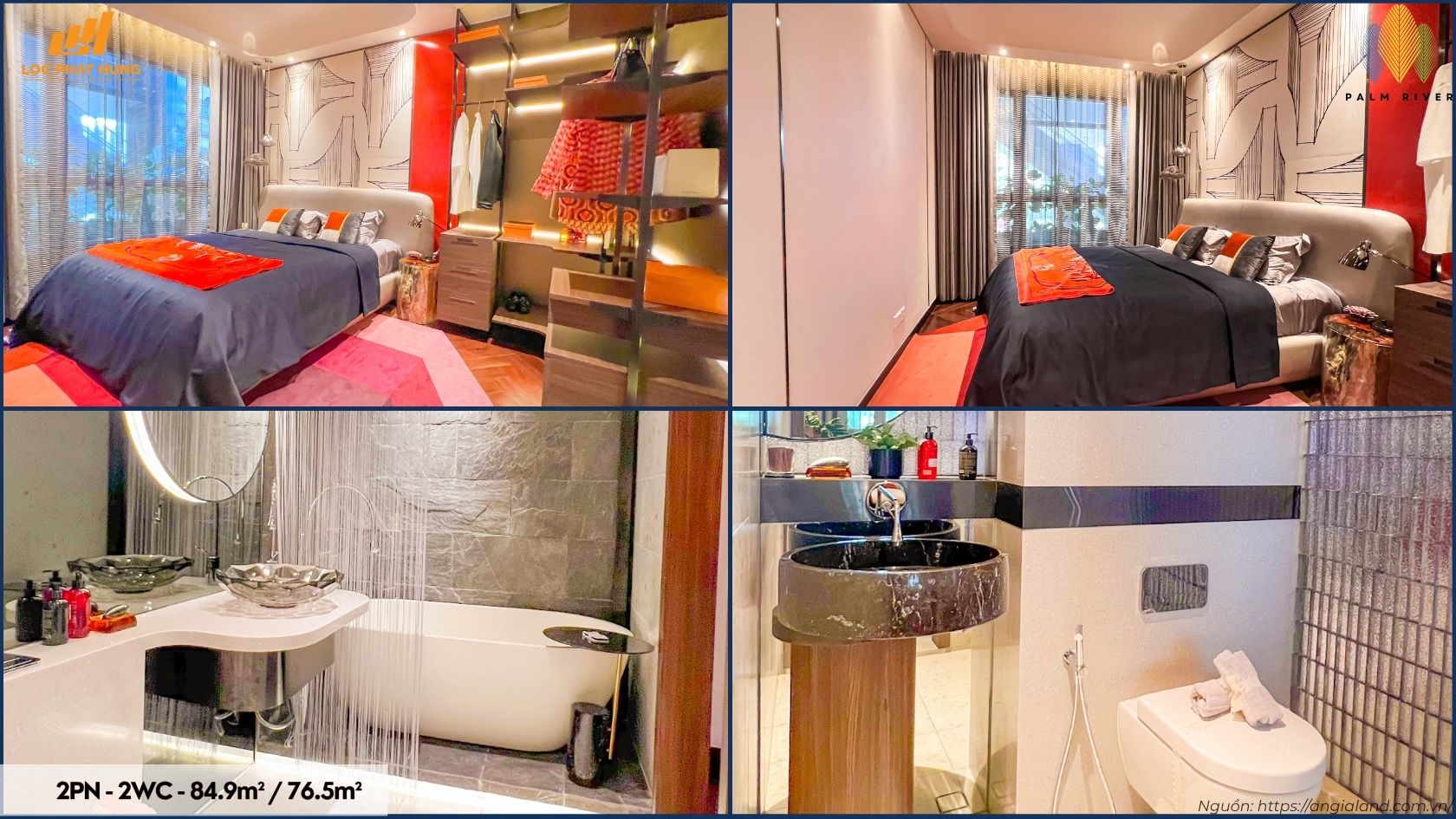 Hình ảnh thực tế nhà mẫu căn hộ chung cư cao cấp Palm River