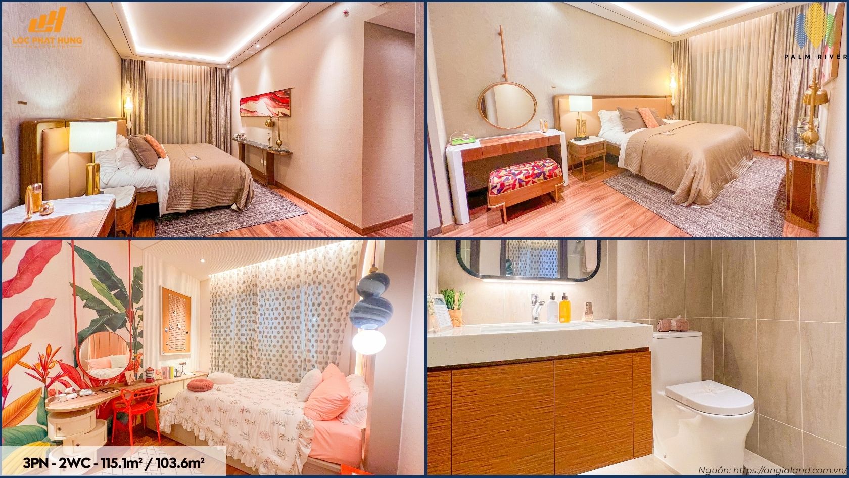 Hình ảnh thực tế nhà mẫu căn hộ chung cư cao cấp Palm River