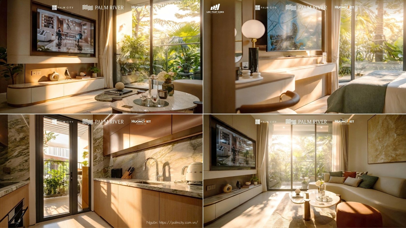 Nhà Mẫu Căn Hộ 2PN Căn Hộ Palm River