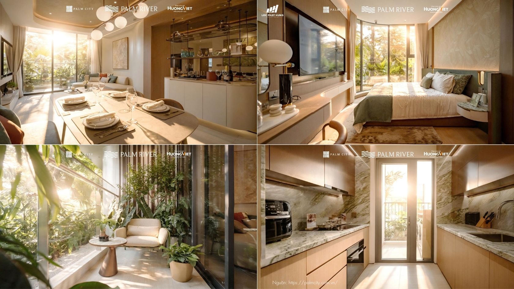 Nhà Mẫu Căn Hộ 2PN Căn Hộ Palm River