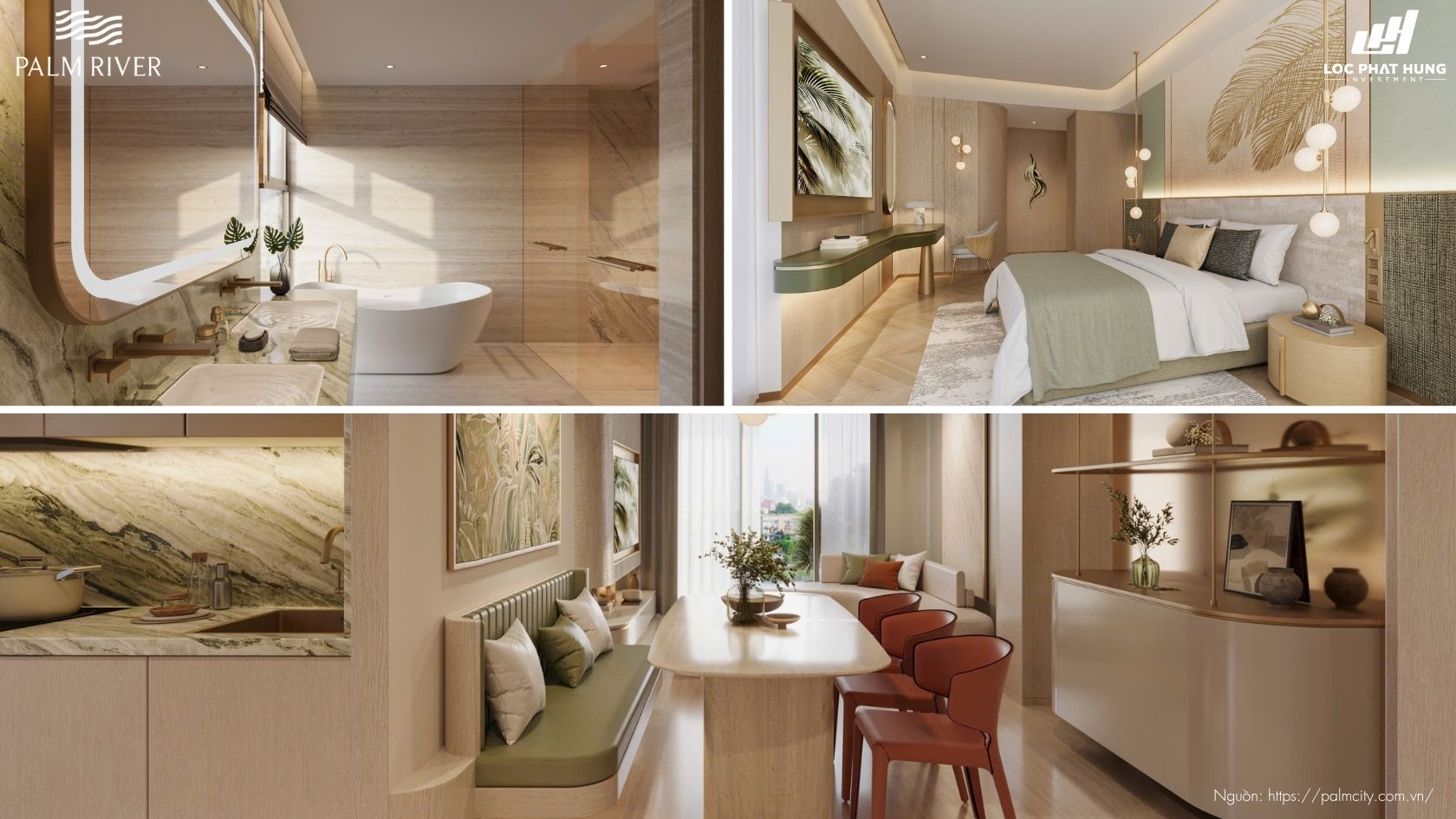 Nhà Mẫu Căn Hộ 3PN Dự Án Palm River