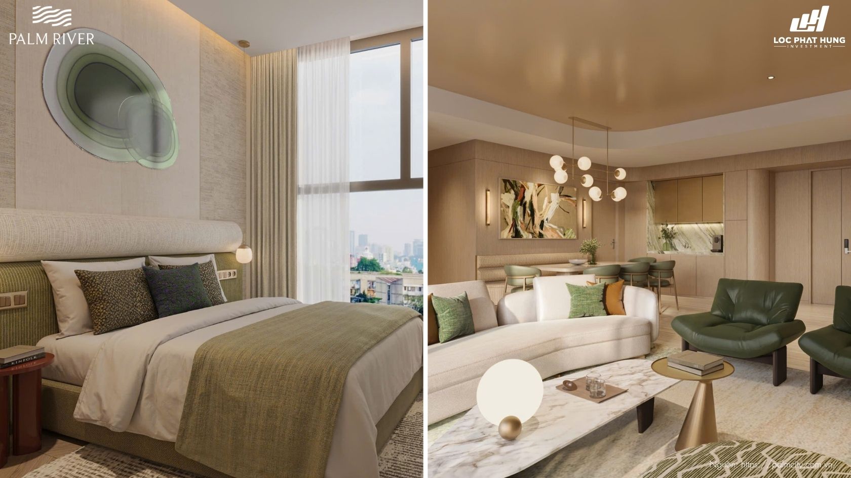 Nhà Mẫu Căn Hộ 3PN Dự Án Palm River