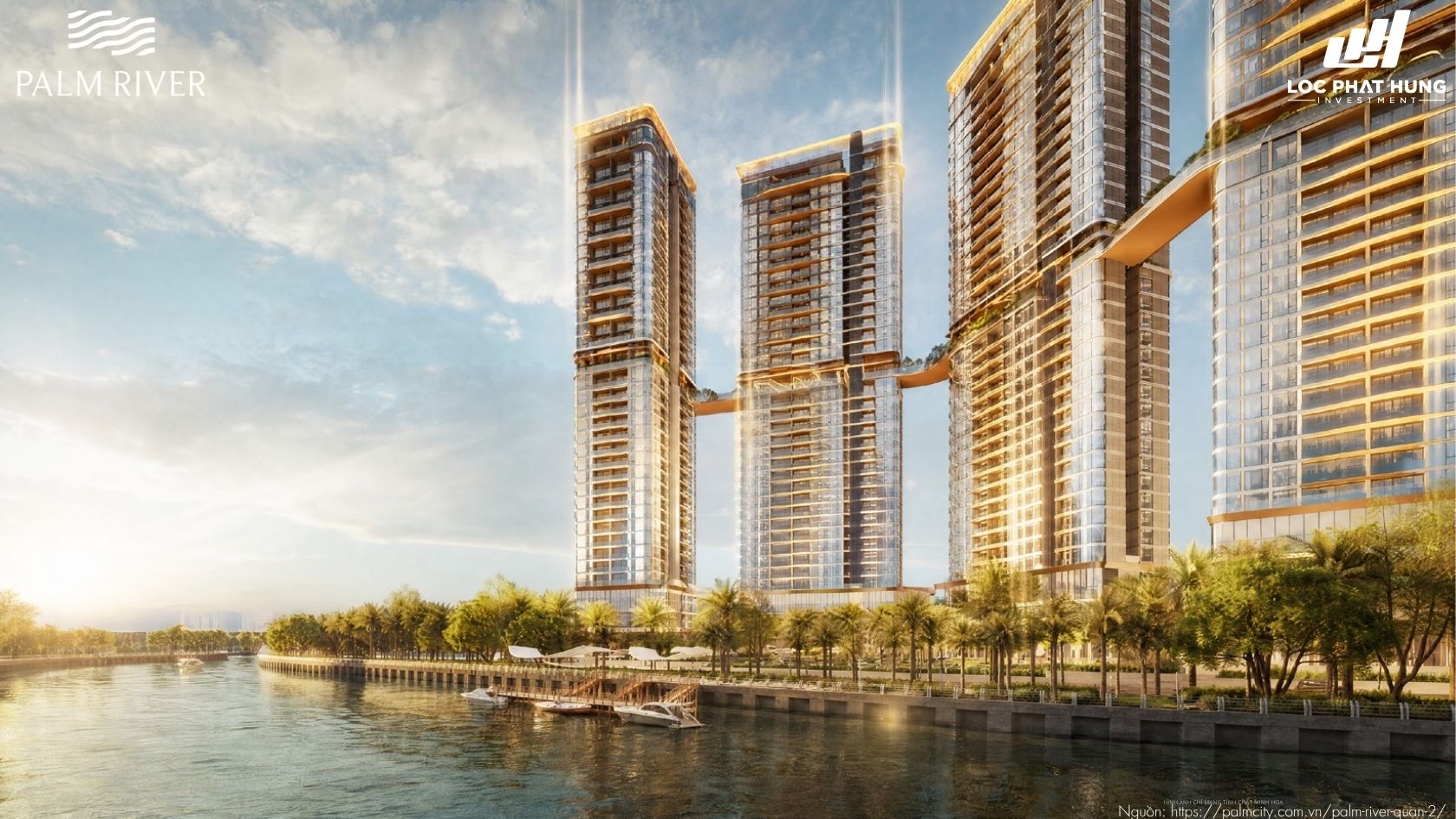 Phối cảnh tổng thể toàn khu dự án căn hộ chung cư cao cấp Palm River
