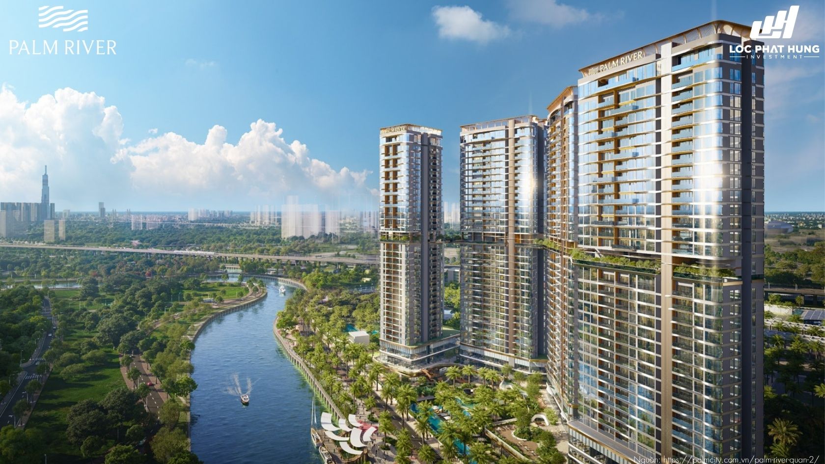 Phối cảnh tổng thể toàn khu dự án căn hộ chung cư cao cấp Palm River