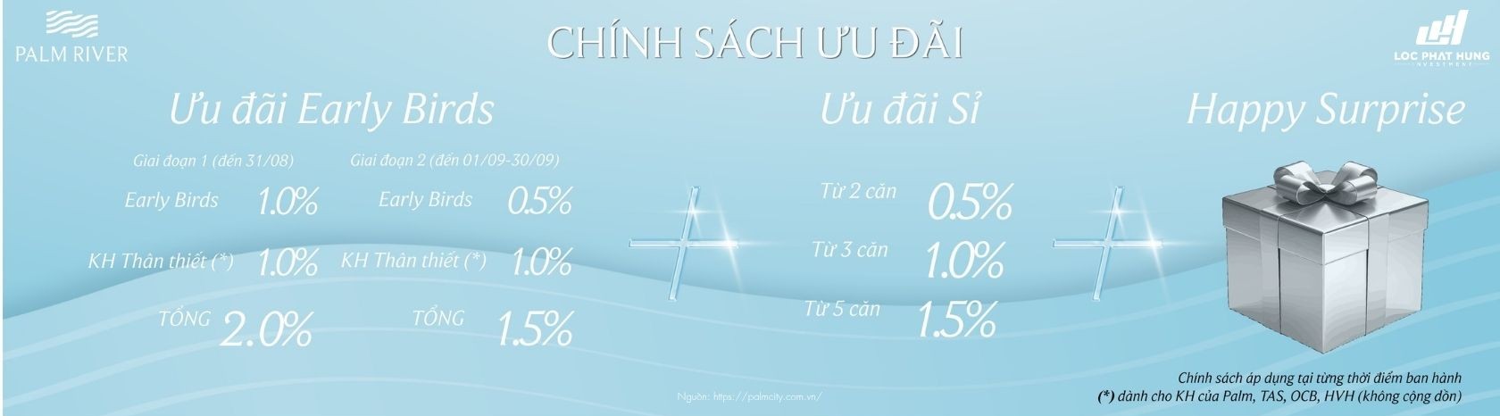 Phương thức thanh toán dự án căn hộ chung cư Palm River