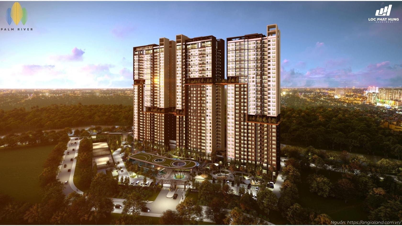 tổng thể dự án căn hộ Palm River Quận 2,
