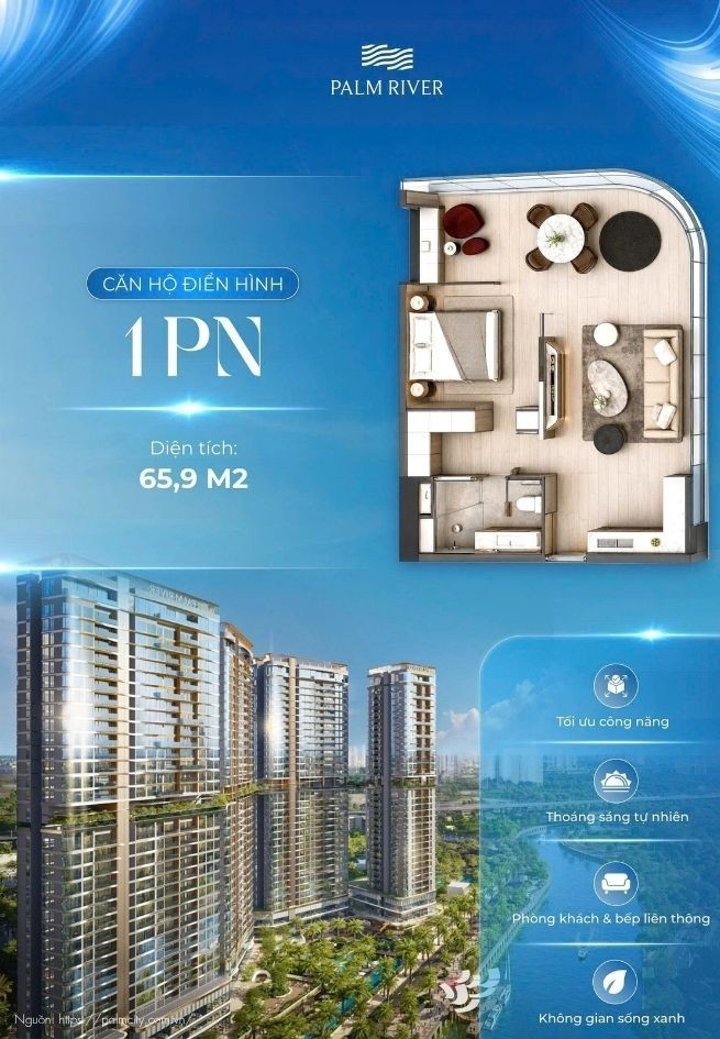 Layout Chi Tiết Căn Hộ 1PN Căn Hộ