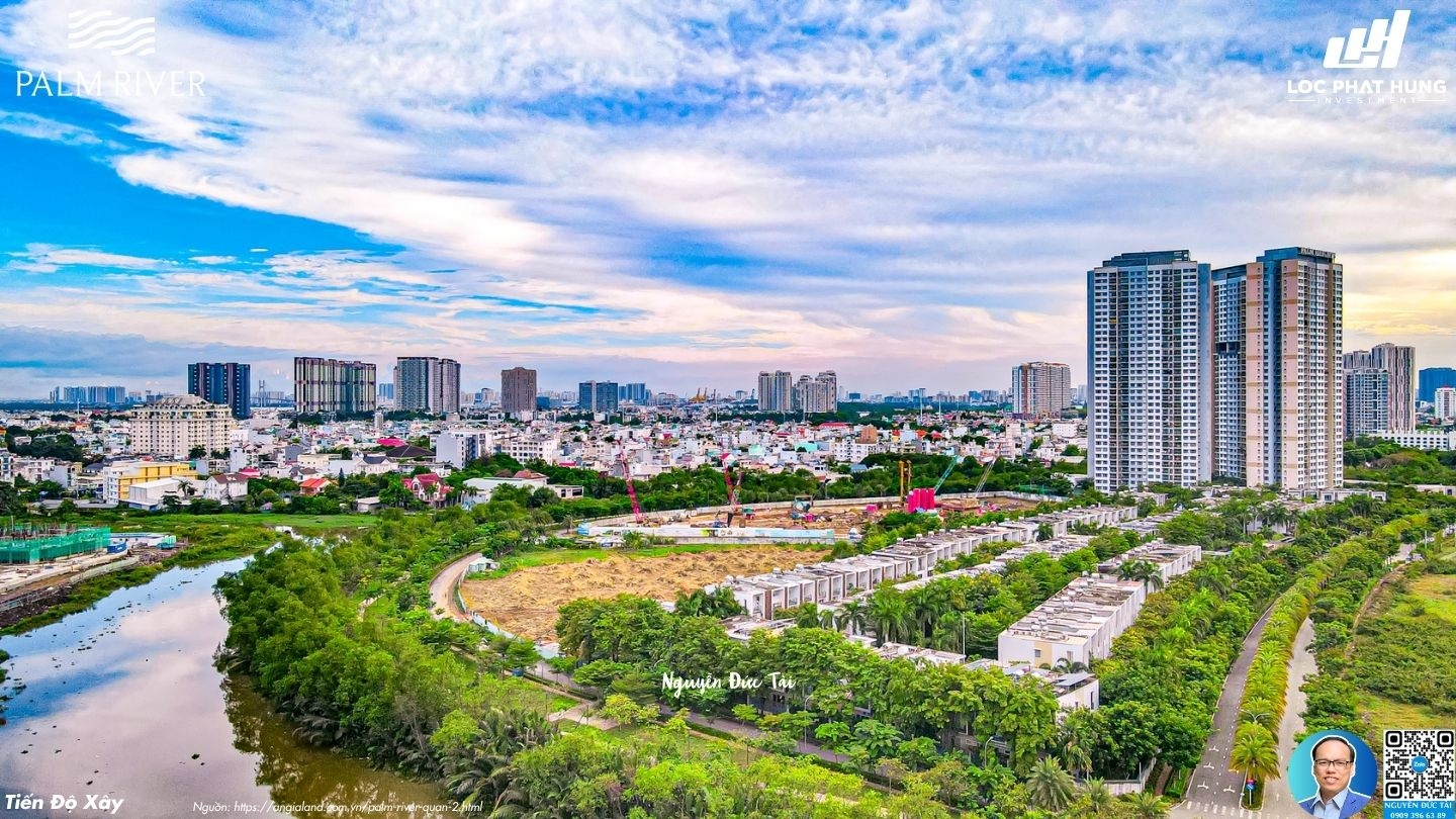 Tầm nhìn view sông thực tế từ dự án căn hộ Palm River Quận 2
