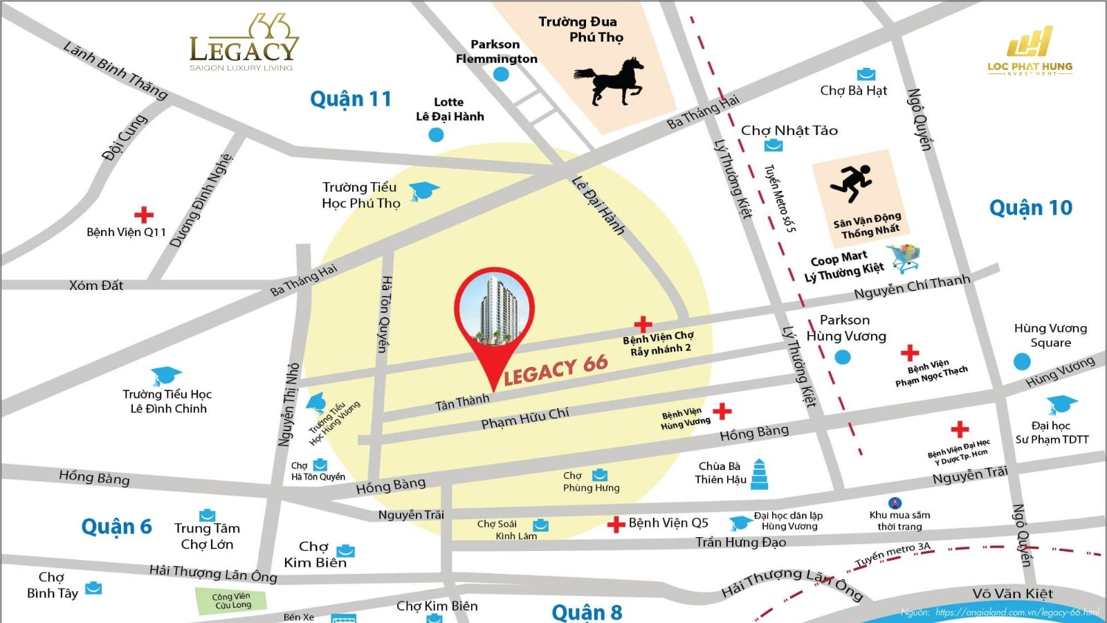 Vị trí đắc địa của dự án căn hộ chung cư LEGACY 66 - Quận 5