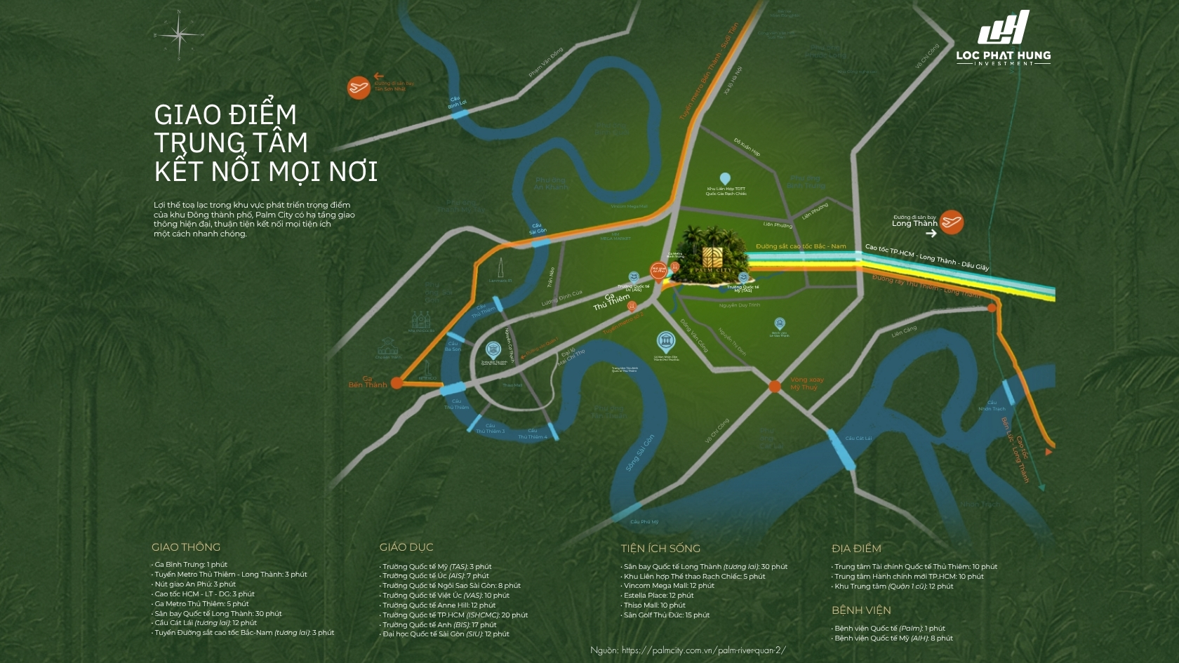 Vị trí đắc địa kết nối giao thương chiến lược của dự án căn hộ Palm River