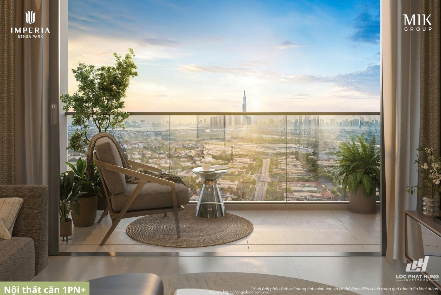 Nhà mẫu căn hộ 1PN+ Imperia Sensa Park