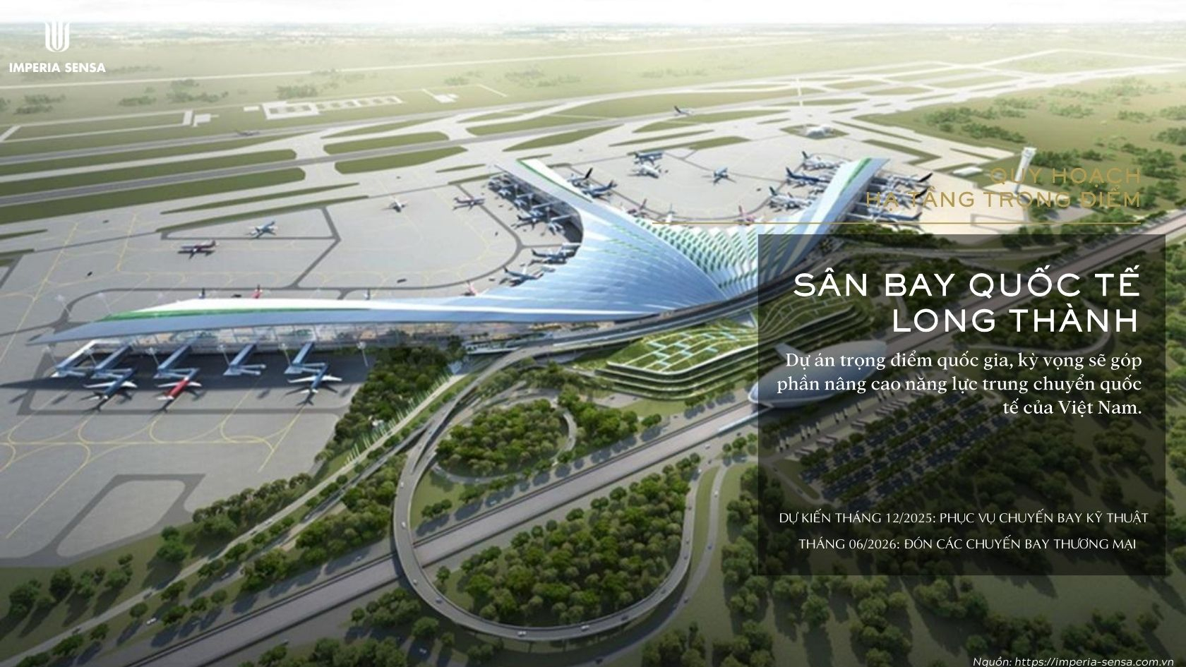 Imperia Sensa MIK Liên Phường đón đầu tiềm năng sân bay Long Thành.