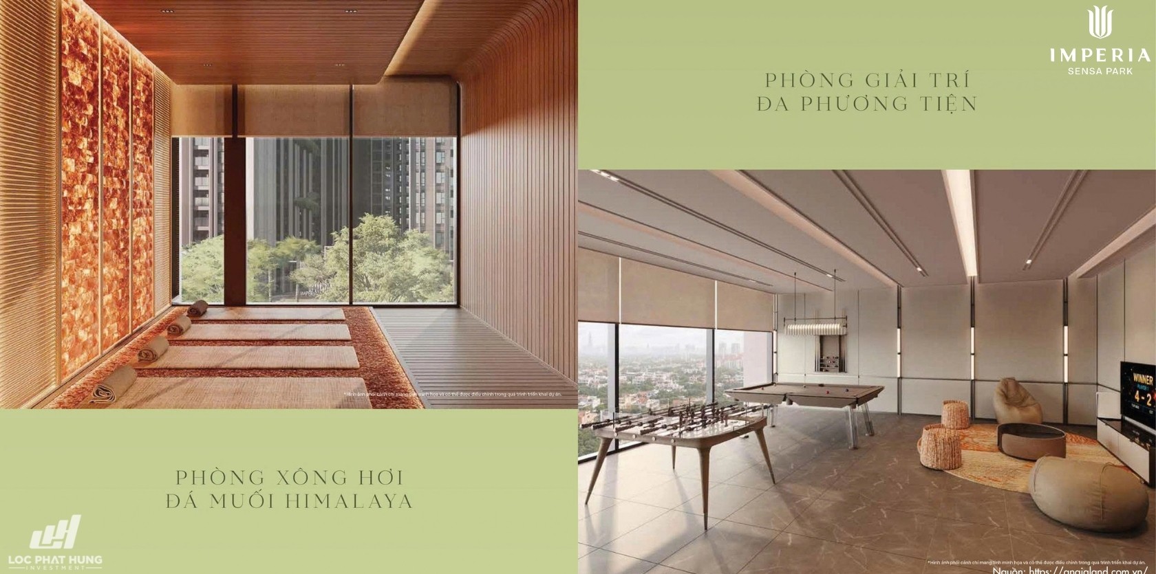 Phòng xông hơi đá muối Himalaya và phòng giải trí đa phương tiện Imperia Sensa Park