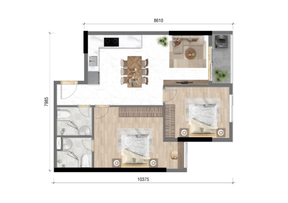 Mặt bằng căn B3