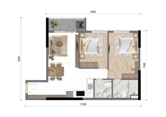 Mặt bằng căn B4