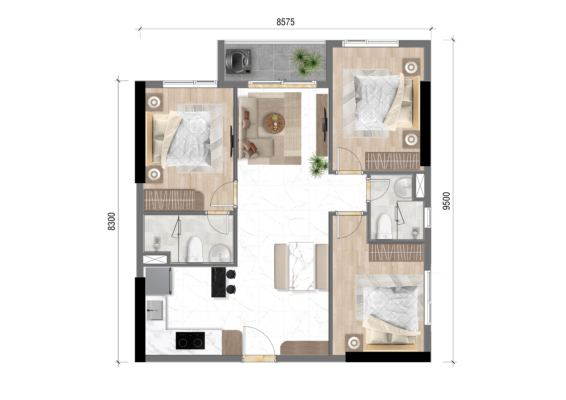 Mặt bằng căn B7