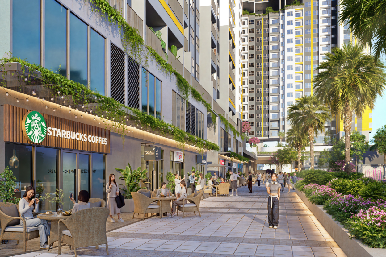 Tiện ích cafe Bcons NewSky