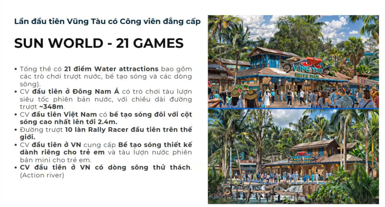 Công viên giải trí Sun World Vũng Tàu nâng tầm chuỗi Tiện ích Nhà Phố Blanca City