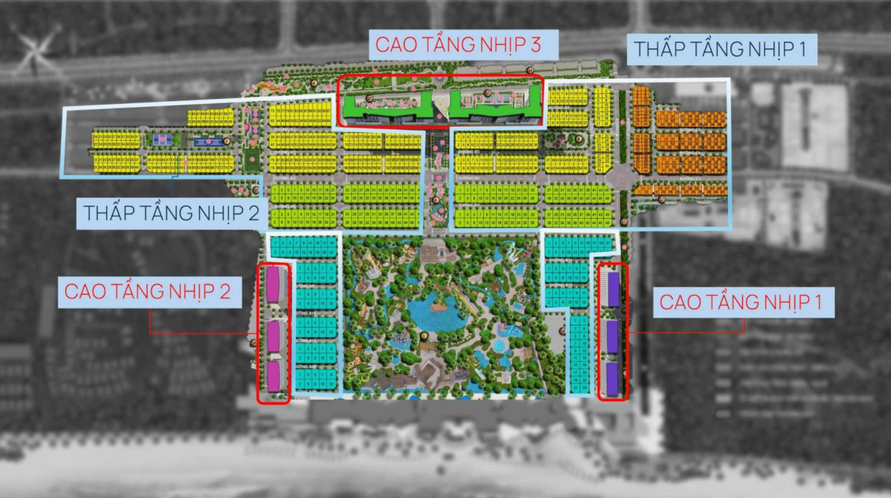 Bản đồ quy hoạch mặt bằng Blanca City tổng thể phân khu