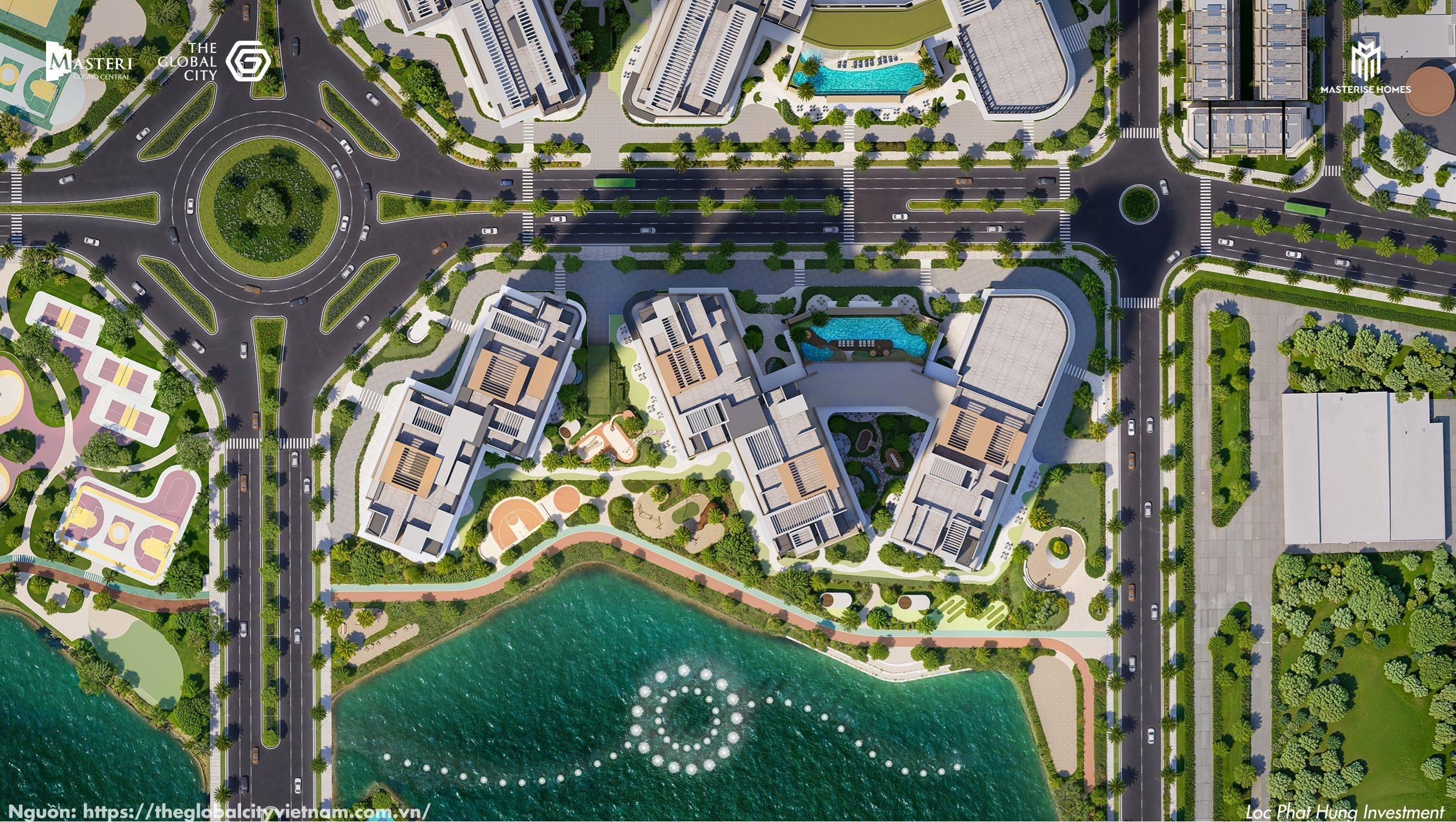 Mặt bằng tổng thể phân khu Nexus Zone CT3 Masteri Cosmo Central The Global City