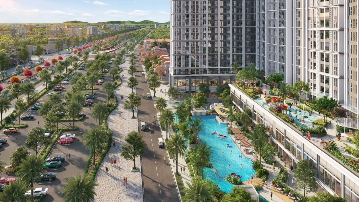 Tiện ích hồ bơi nội khu cao cấp tháp Beacon