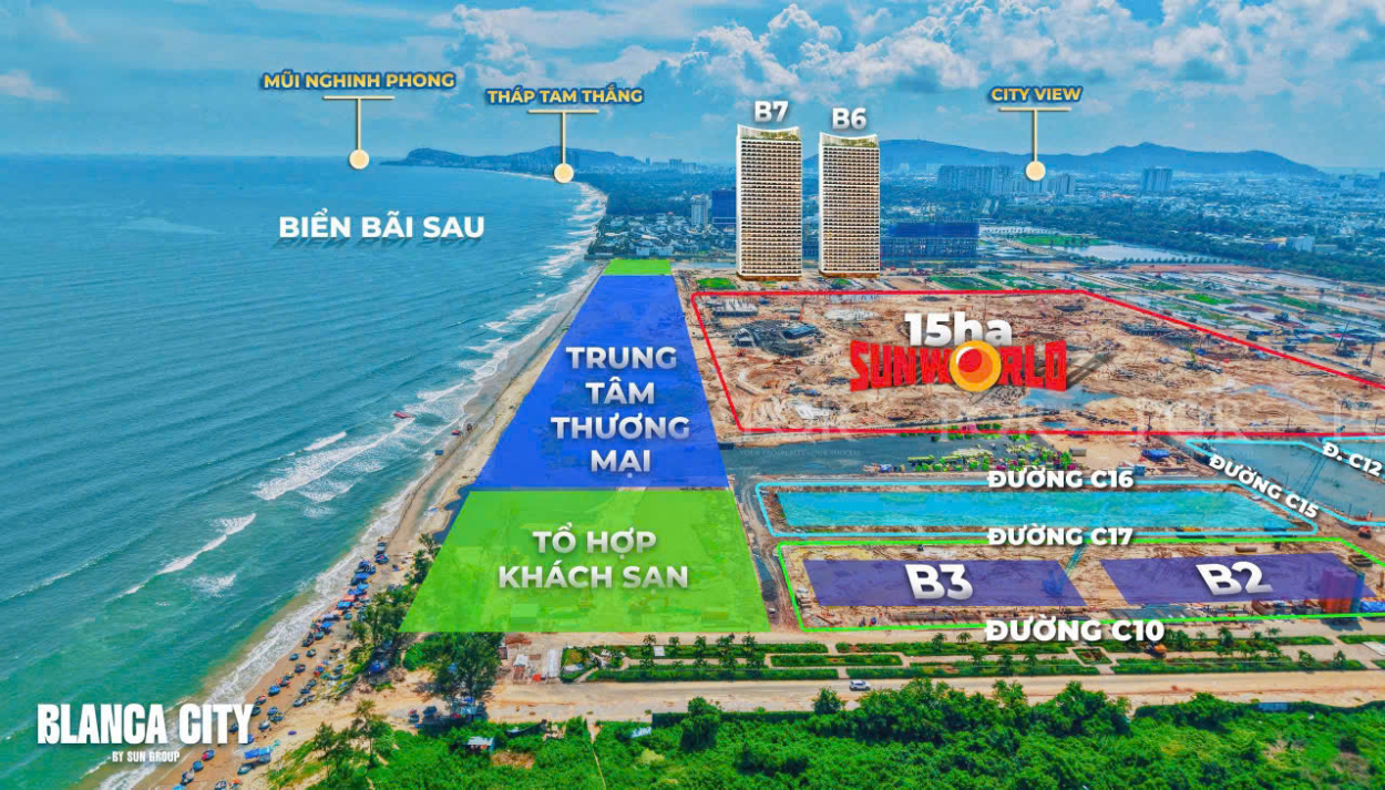 Hệ thống máy móc và công nhân đang duy trì Tiến Độ Xây Dựng Nhà Phố Blanca City liên tục