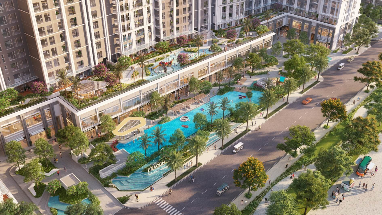 Hồ bơi vô cực chuẩn nghỉ dưỡng tại dự án