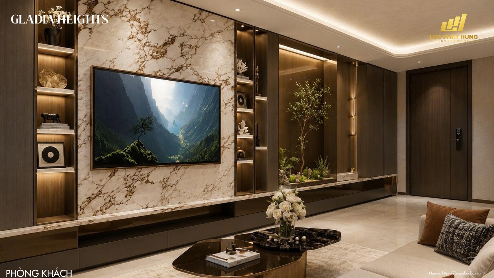 Hình ảnh Nhà Mẫu 3PN – 3WC Căn Hộ Chung Cư Gladia Heights Phường Bình Trưng