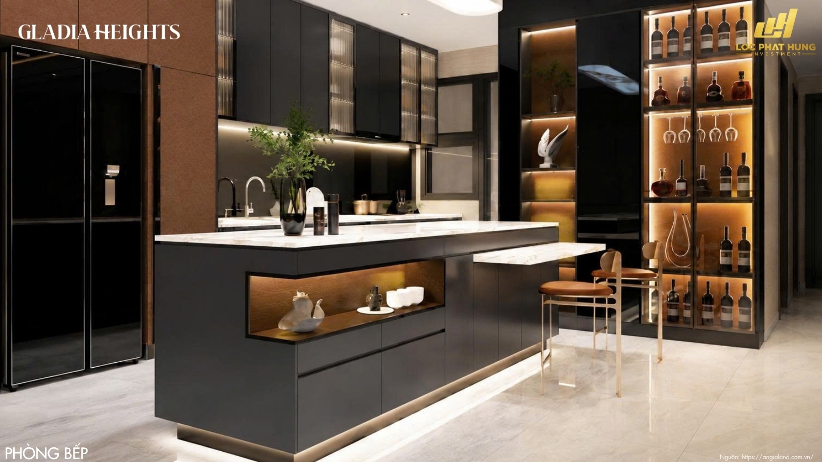 Hình ảnh Nhà Mẫu 3PN – 3WC Căn Hộ Chung Cư Gladia Heights Phường Bình Trưng