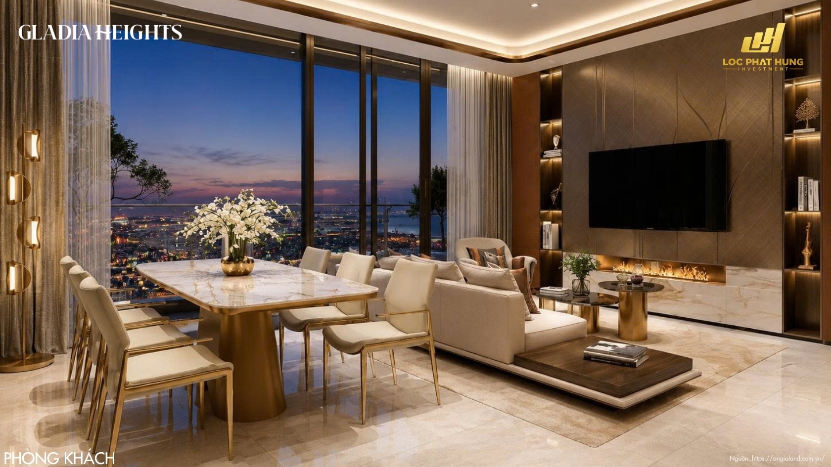 Hình ảnh Nhà Mẫu 3PN – 3WC Căn Hộ Chung Cư Gladia Heights Phường Bình Trưng