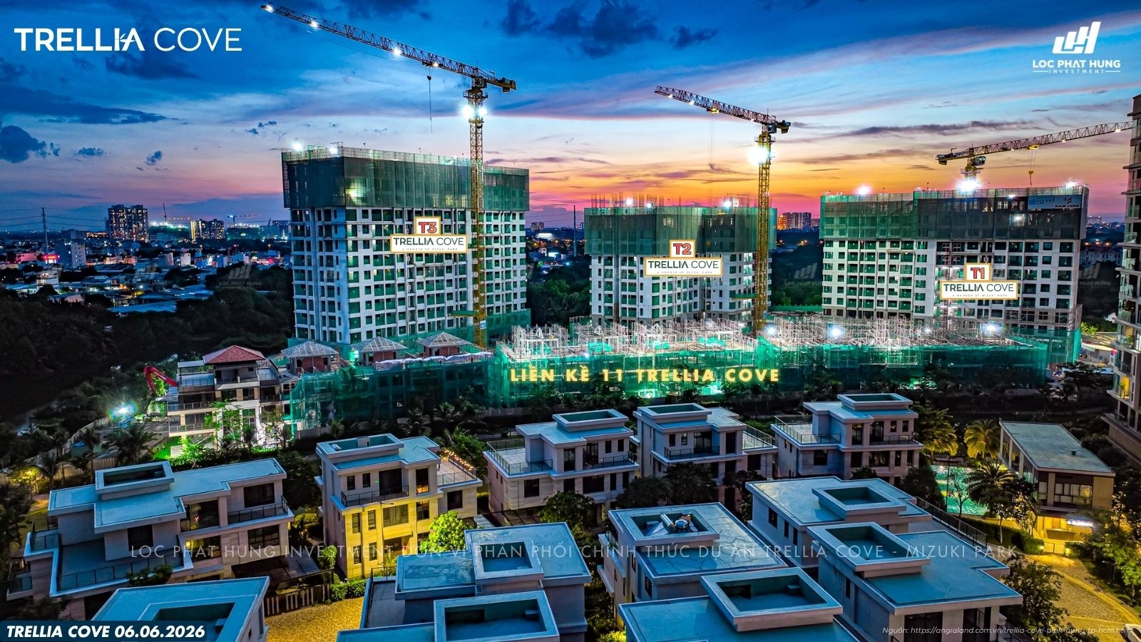 SDG Lộc Phát Hưng cập nhật tiến độ Trellia Cove 06.06.2026