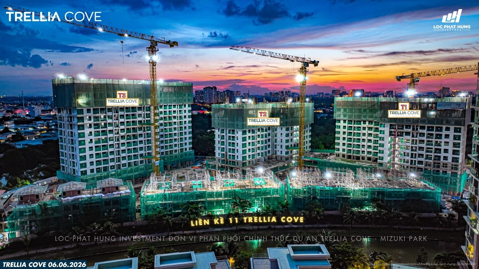 SDG Lộc Phát Hưng cập nhật tiến độ Trellia Cove 06.06.2026