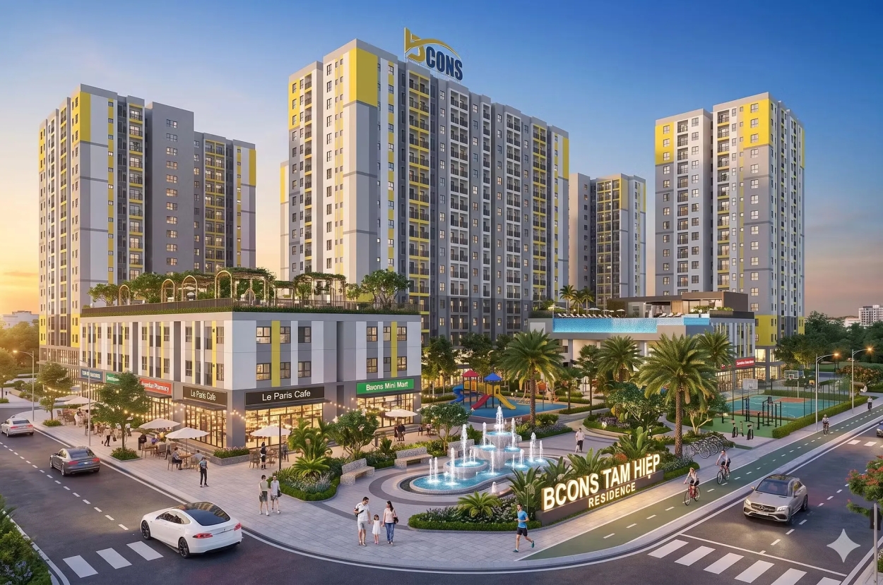 Mô hình dự án Bcons Central Park Đồng Nai của tập đoàn Bcons