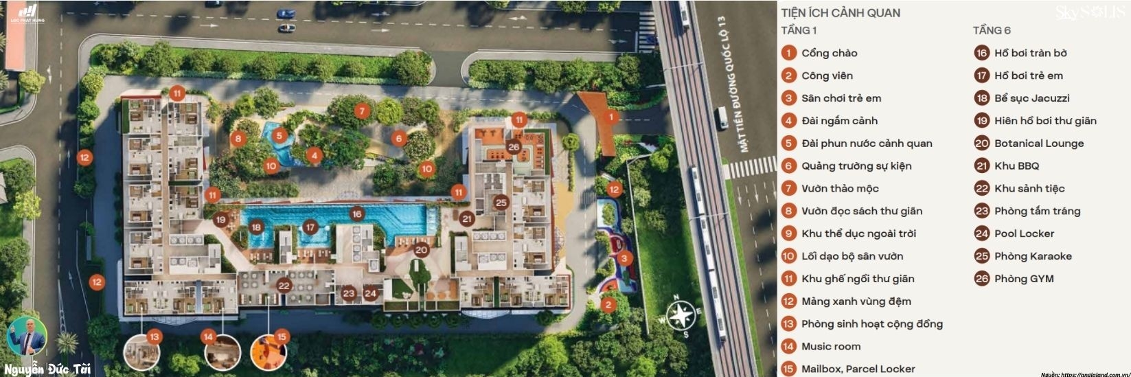 Mặt bằng tiện ích Sky Solis