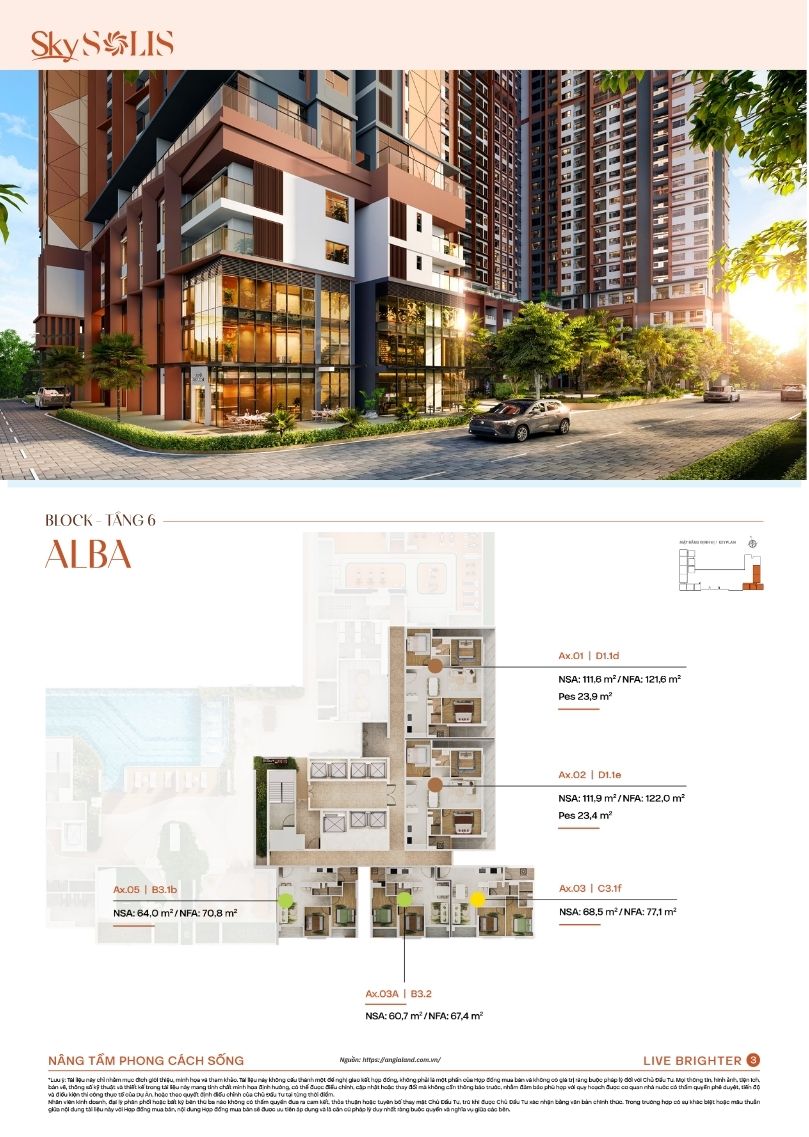 Thiết kế mặt bằng căn tầng view tầng 6 Sky Solis