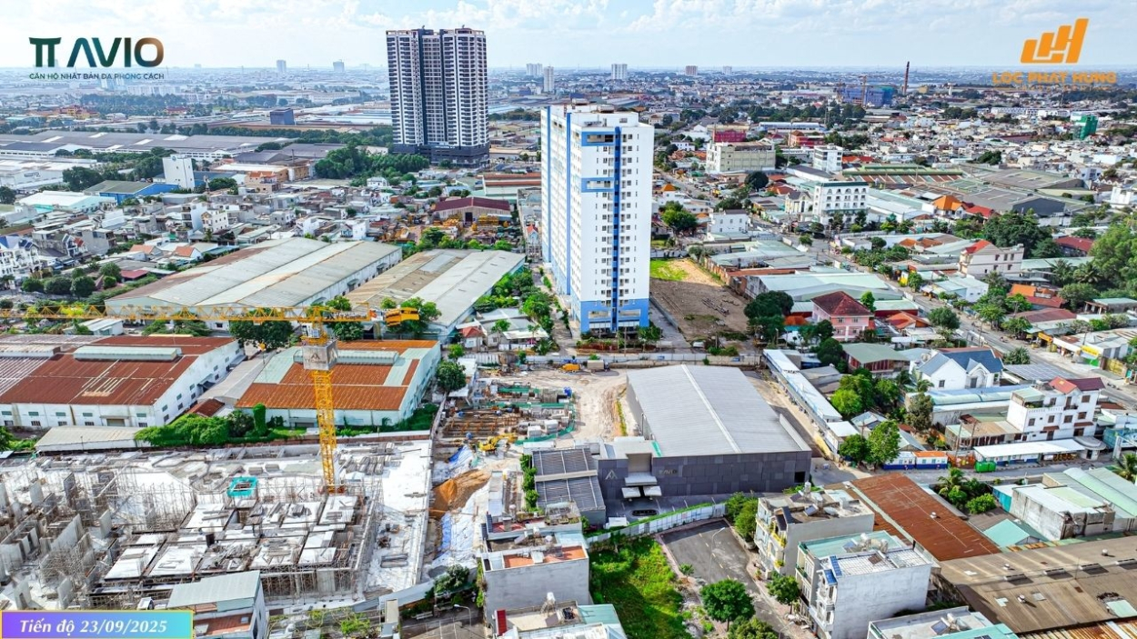 Tiến độ xây dựng tháp Avis dự án TT Avio tháng 23/09/2025: Hoàn thành đổ sàn tầng 6 và thi công trụ tầng 7