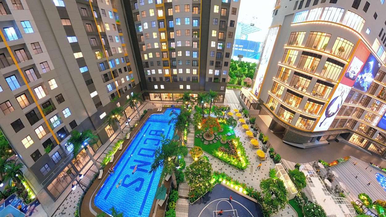 Hệ thống Tiện ích Bcons Central Park nội khu ngập tràn mảng xanh