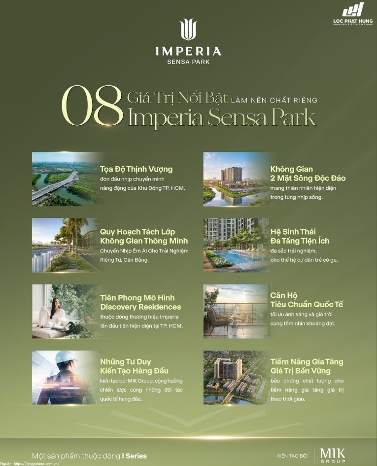 08 giá trị vượt trội làm nên chất riêng dự án Imperia Sensa Park