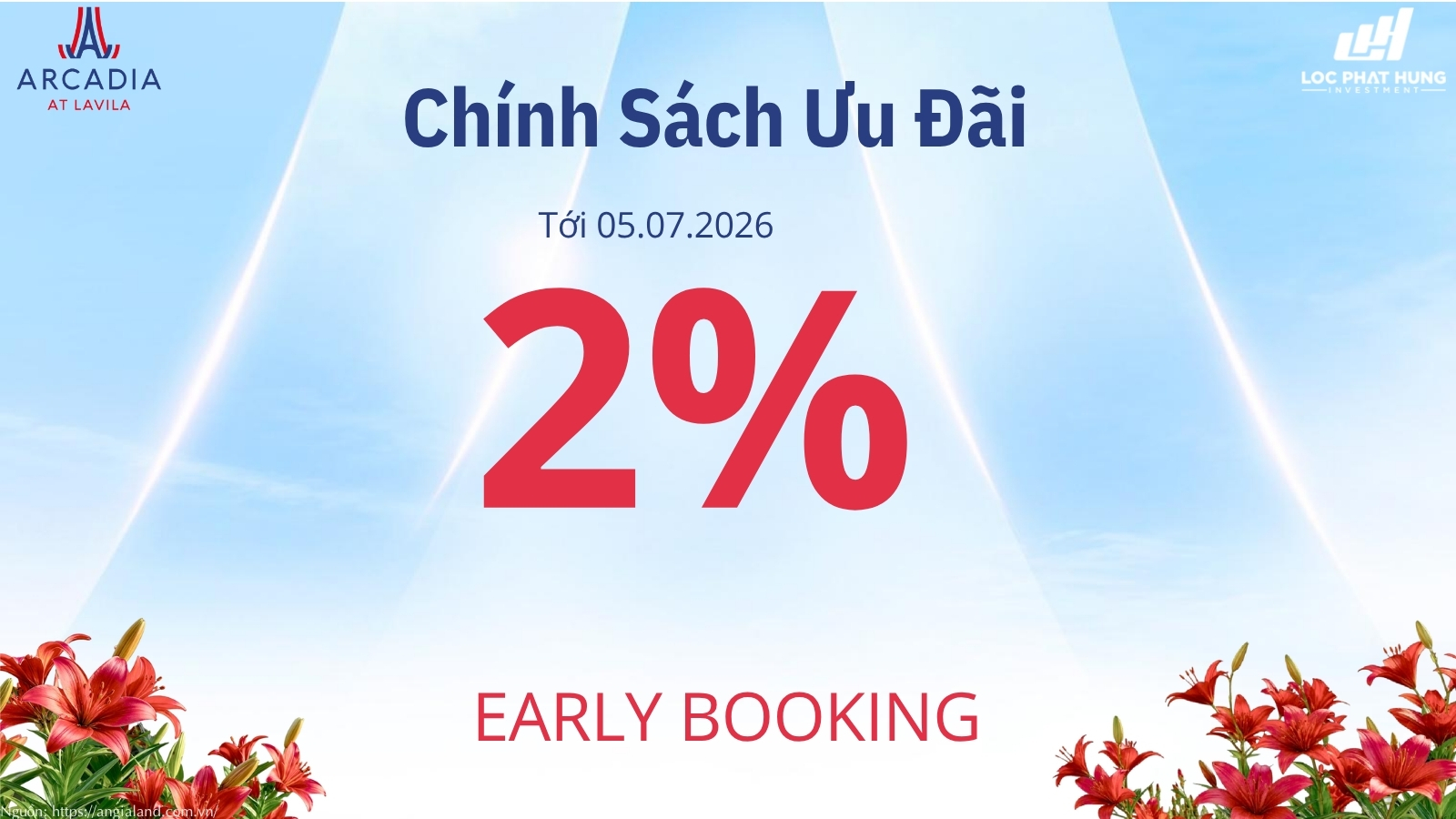 Chính sách bán hàng và ưu đãi căn hộ Arcadia at Lavila