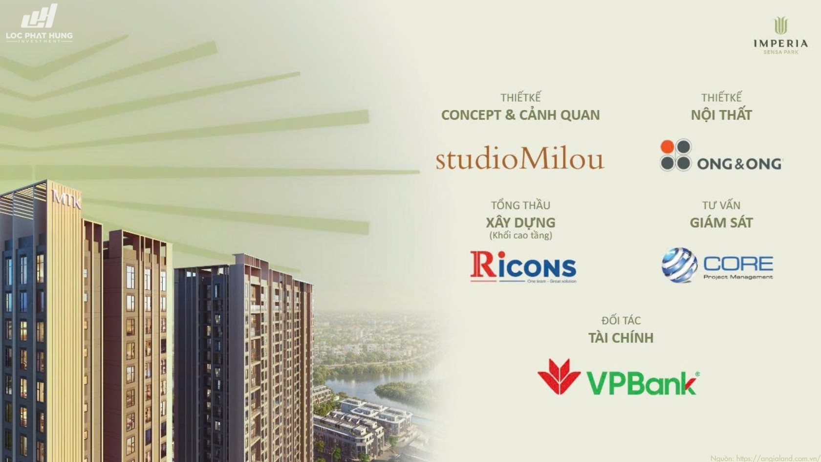 Đơn vị hợp tác và đối tác phát triển dự án Imperia Sensa Park