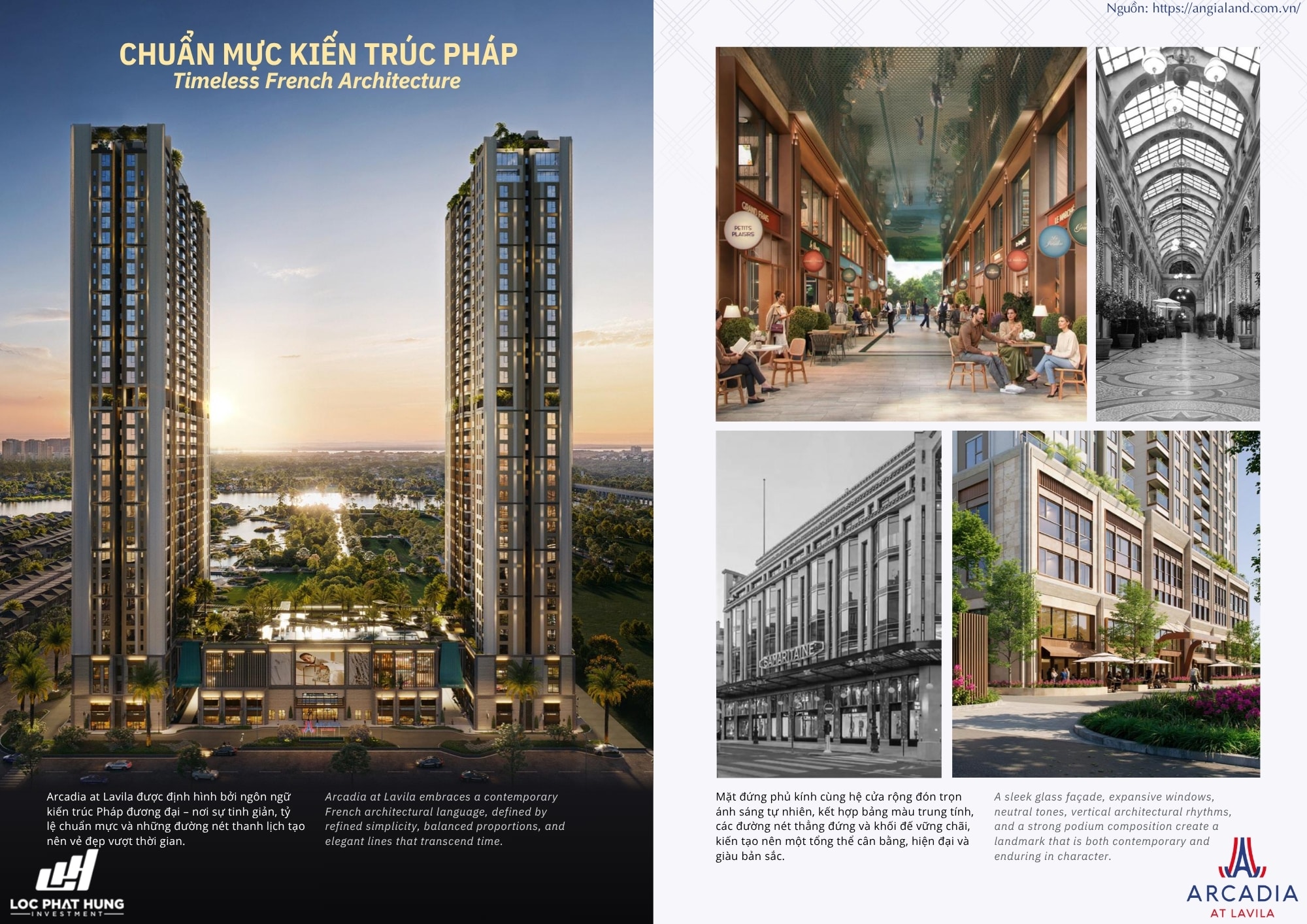 Chuẩn mực kiến trúc Pháp tại dự án Arcadia at Lavila