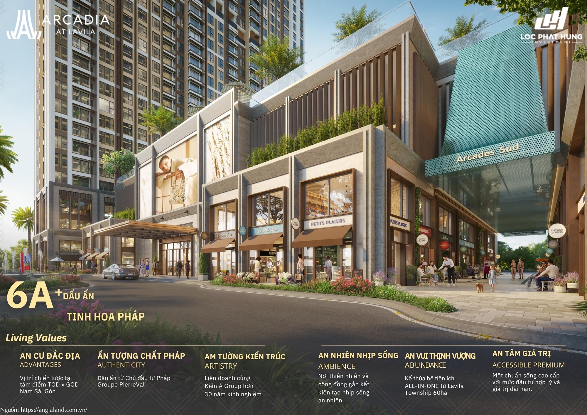 Phối cảnh tiện ích khối đế dự án Arcadia at Lavila