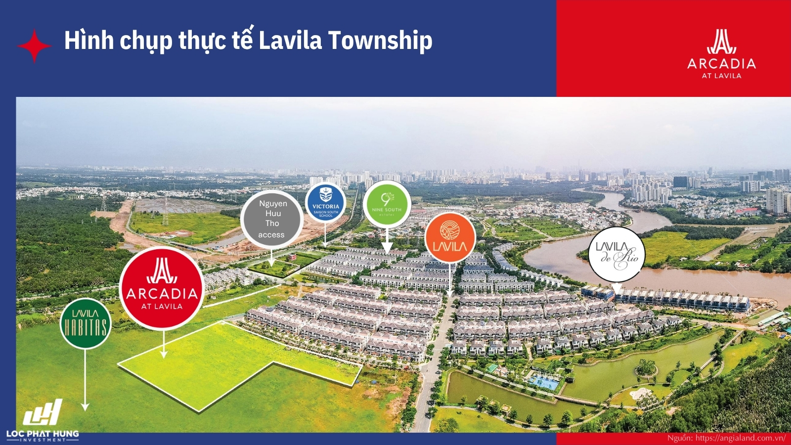 Sơ đồ phân khu Lavila Township căn hộ Arcadia at Lavila