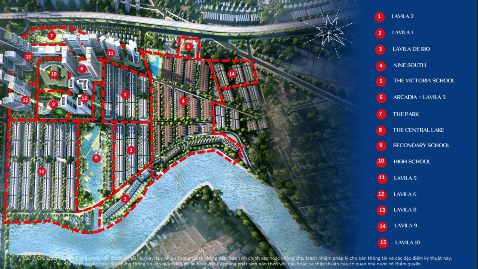 Sơ đồ phân khu Lavila Township căn hộ Arcadia at Lavila
