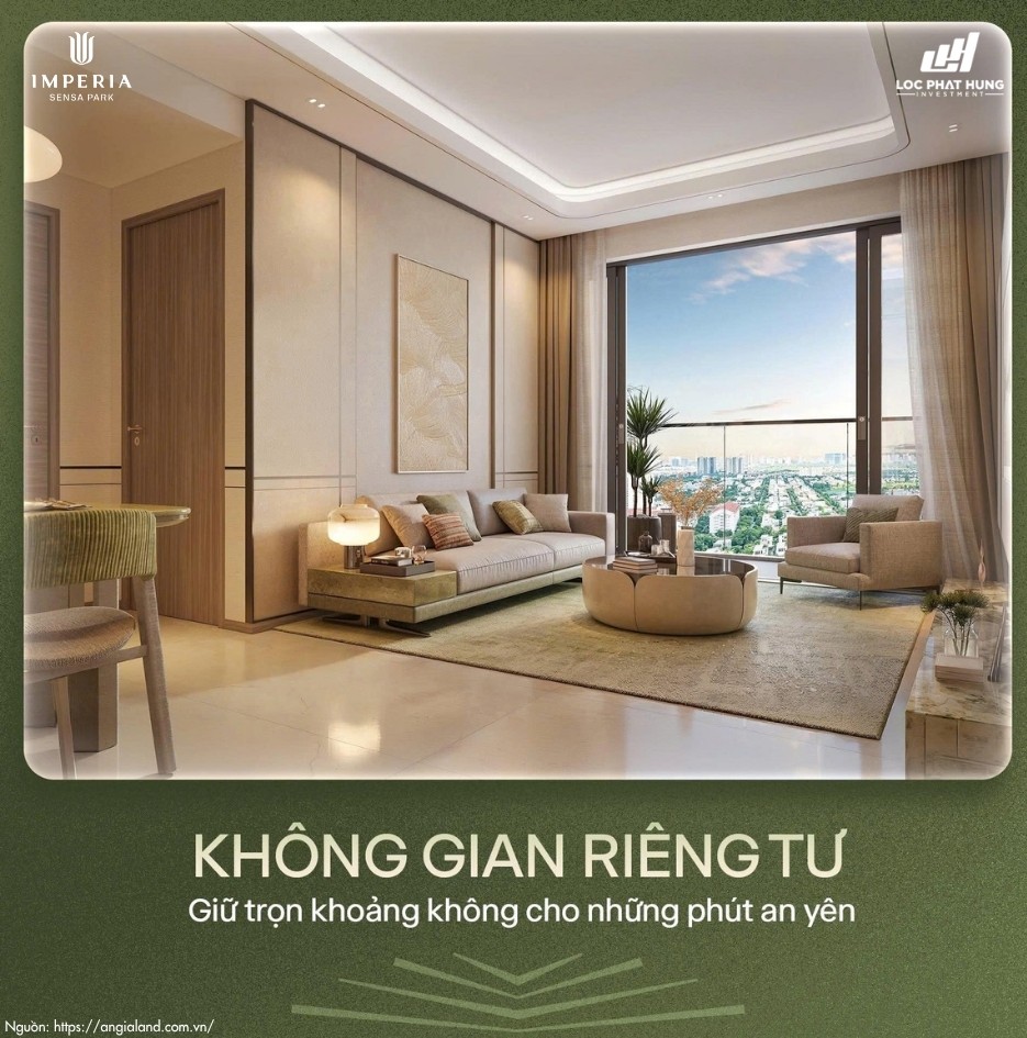 Thiết kế phòng khách căn hộ ngập tràn ánh sáng Imperia Sensa Park