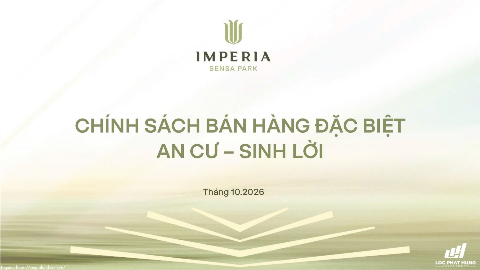 Chính sách bán hàng đặc biệt An cư - Sinh lời tháng 10.2026 Imperia Sensa Park