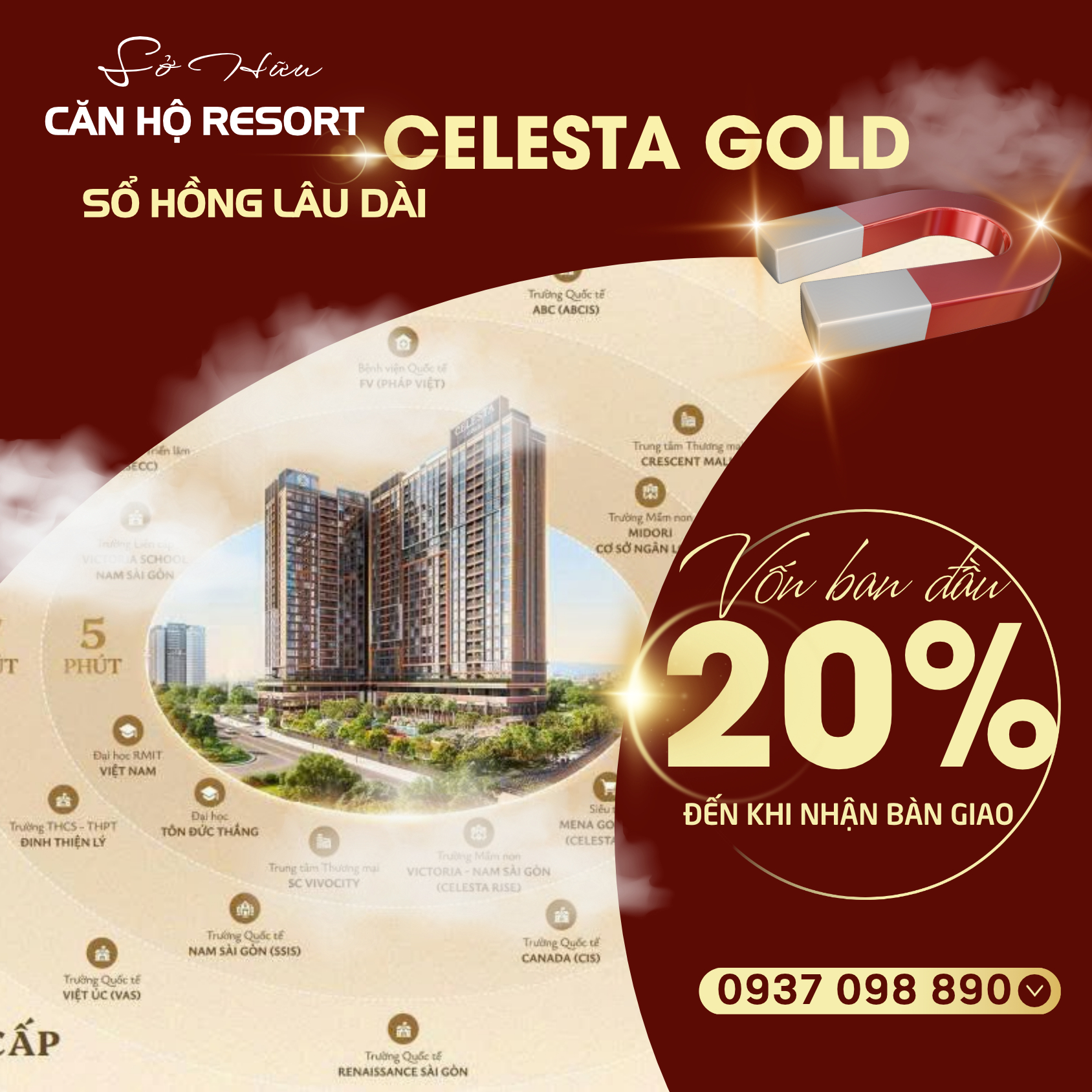 Phối cảnh thiết kế tổng thể kiến trúc và tiện ích dự án Celesta Gold