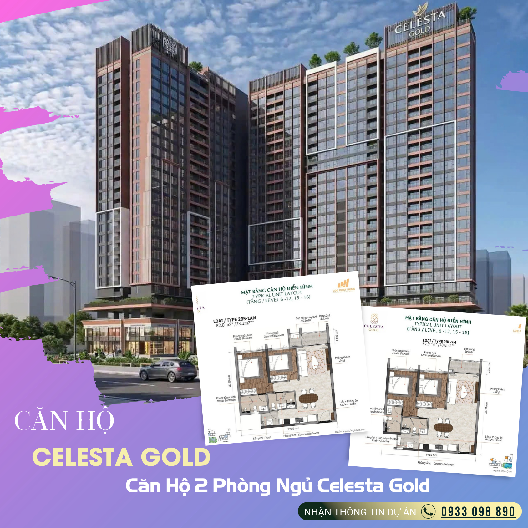 Phối cảnh thiết kế tổng thể kiến trúc và tiện ích dự án Celesta Gold
