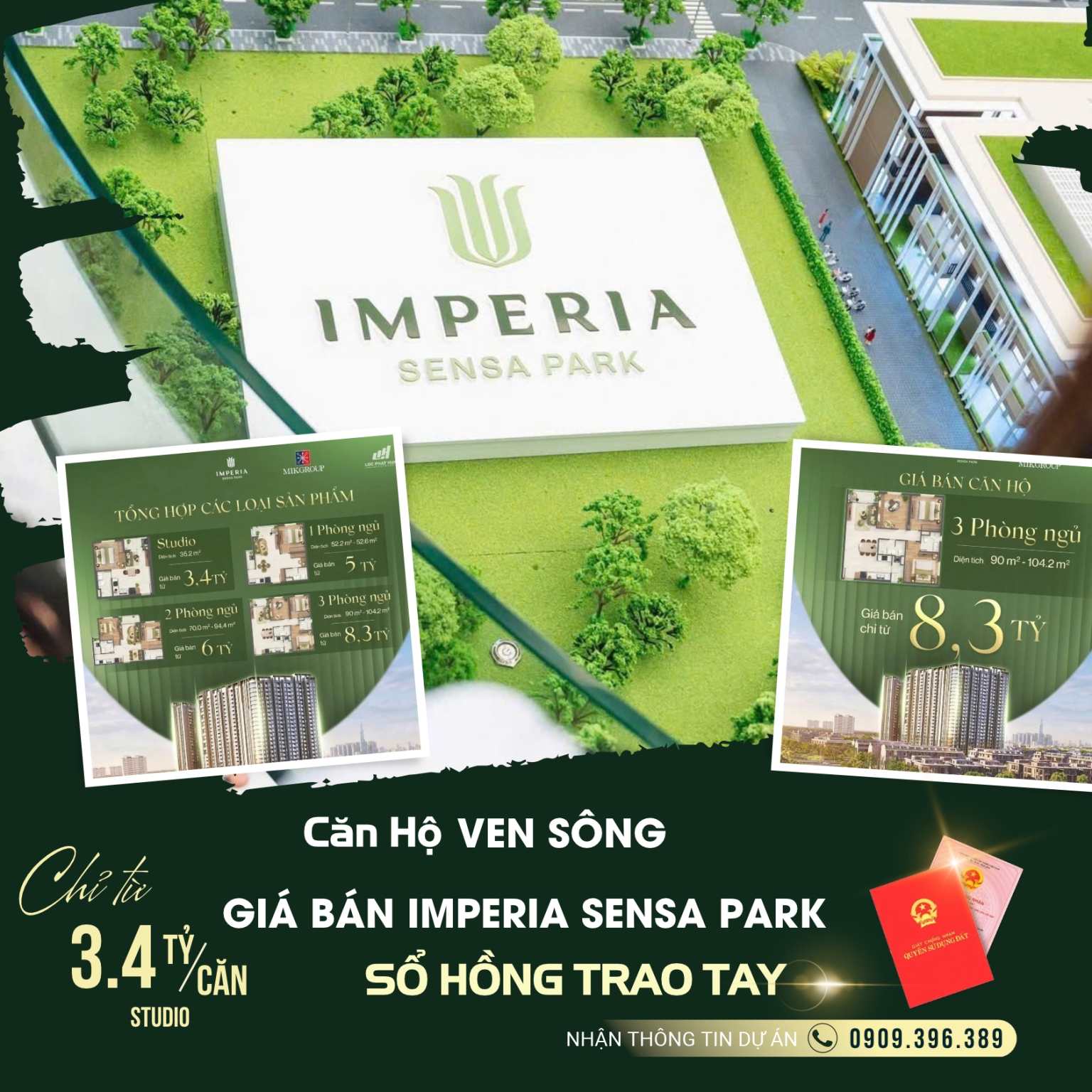 Phối cảnh kiến trúc tổng thể dự án Imperia Sensa Park TP Thủ Đức